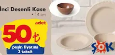 KERAMİKA İNCİ DESENLİ KASE 14 CM